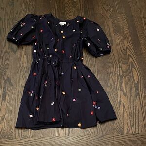 Velvet by Graham & Spencer Floral Embroidered Women’s Dress - Navy